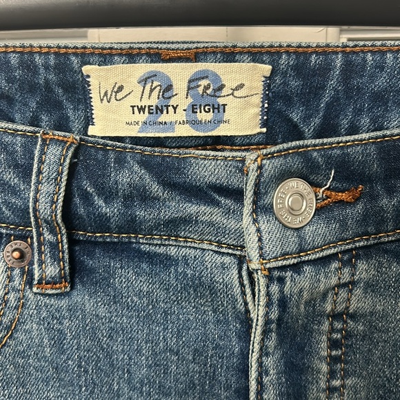We the free free people jeans nwt size 28 curvy crvy line raw hem - Picture 2 of 4